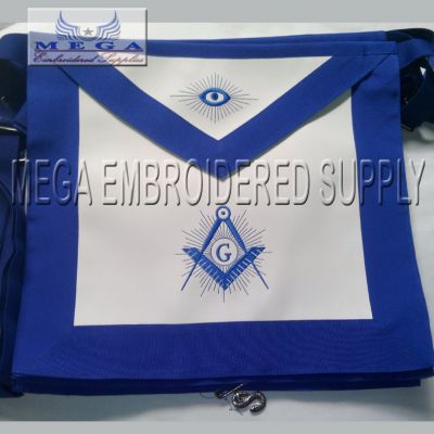 Masonic Master Apron - blue threads