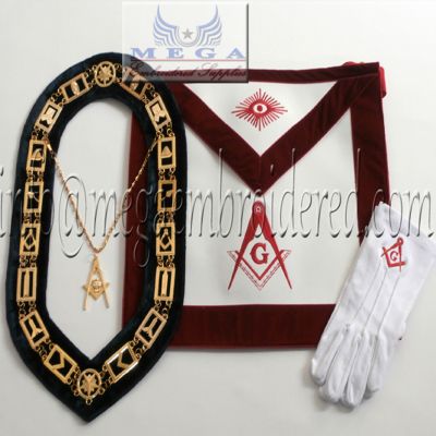 Blue Lodge Master Mason Apron - velvet