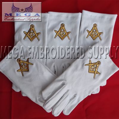 Masonic Regalia Cotton Gloves