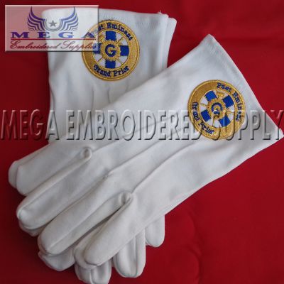 Masonic Cotton Gloves with Emblem