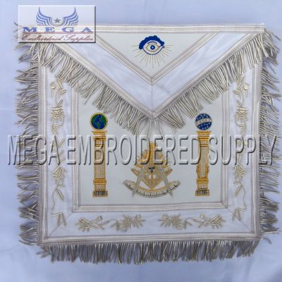 Grand Past Master Apron - white